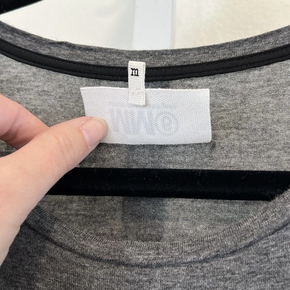 MM6 Maison Margiela Womens Gray Black Short Sleeve Top Size M - Picture 8 of 9